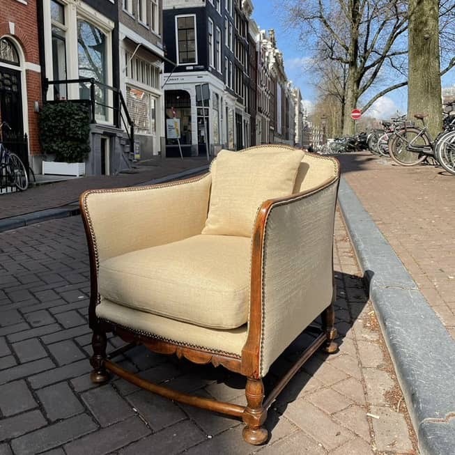 Stoffering klassieke fauteuil Klassieke fauteuils opknappen