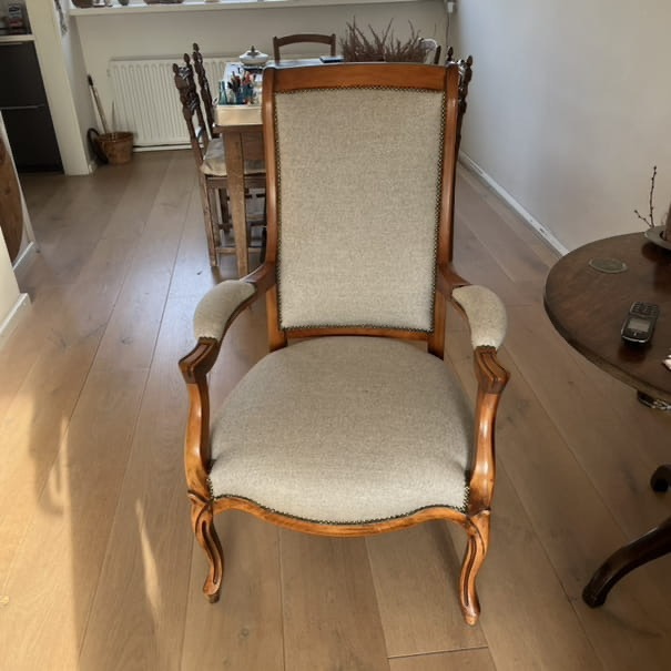 Stoffering klassieke stoel Stoel laten stofferen