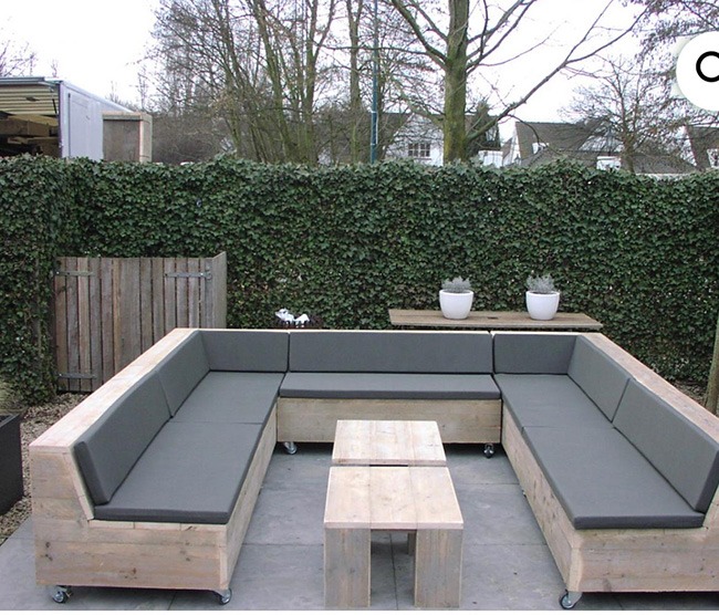Stoffering buitenset kussens Kussens buitenbank