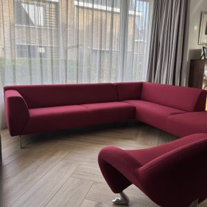 Herstoffering Rolf Benz hoekbank en fauteuil